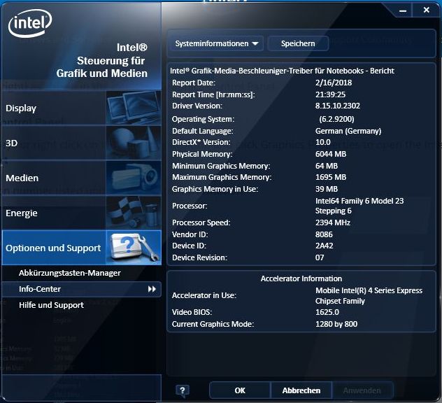 mobile intel r 4 series express chipset family